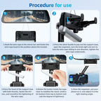 Car Rearview Mirror Phone Holder 360 Degree Rotation Smartphones Stand