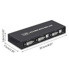 4K DVI USB KVM Switch DVI 2 In 1 Out Adapter Two Computer Shared Switcher Hub, SW88
