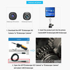Teslong NTC125 5M 3 In 1 USB Phone Borescope For Auto Repair 500W Pixel Auto Focus
