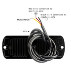 12W Car Side Signal Warning Light 24 LED Strobe Light