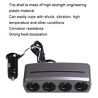 SHUNWEI SD-1906 Car 4 In 1 Power Distributors Cigarette Lighter Socket Car Charger, SD-1906