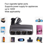 SHUNWEI SD-1906 Car 4 In 1 Power Distributors Cigarette Lighter Socket Car Charger, SD-1906