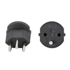 EU To Switzerland Convertible Plug With Ground Wire Travel Adaptor, Without Shell