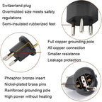 EU To Switzerland Convertible Plug With Ground Wire Travel Adaptor, Without Shell