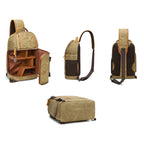 Outdoor Canvas Wear-resistant Waterproof Photography Shoulder Bag