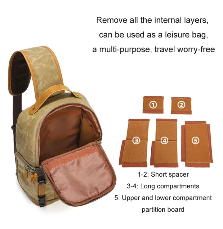 Outdoor Canvas Wear-resistant Waterproof Photography Shoulder Bag