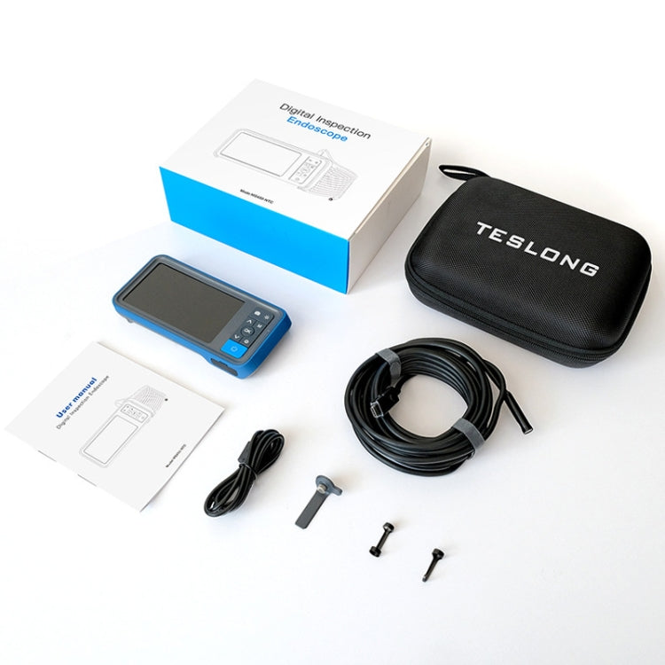 TESLONG MS450 8mm Dual Lens HD 4.5 Inch Large Screen Borescope Auto Repair Tool, 5M, 8mm Dual Lens / 5m