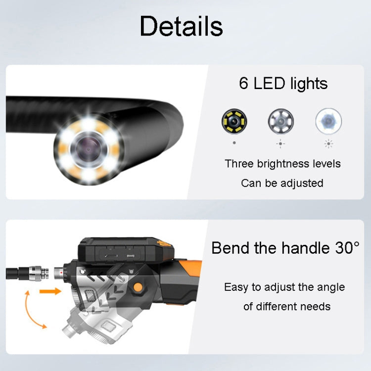 Teslong NTS300 5.5mm-3M  Dual Lens Waterproof 5 Inch HD Industrial Borescope Auto Repair Tools, 5.5mm Dual Lens / 3m