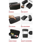 Car Wireless Charging Armrest Box Multifunctional Seat Crack Storage Box, Beige, Black White Line, Black Red Line, Black Line, Brown, Grey