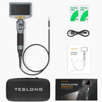 TESLONG TD500 8.5mm Lens HD 5 Inch Large Screen 360 Degree Dual Steering Borescope Industrial Components Overhaul, 8.5mm Single Lens