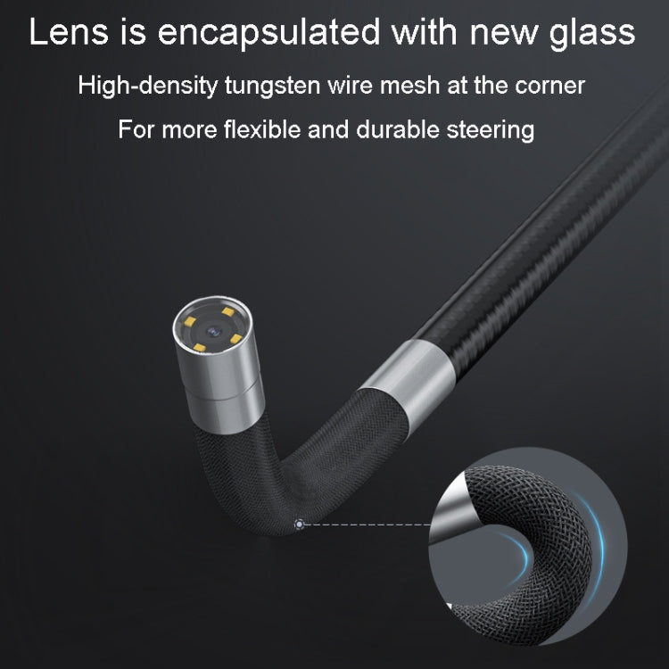 TESLONG TD500 8.5mm Lens HD 5 Inch Large Screen 360 Degree Dual Steering Borescope Industrial Components Overhaul, 8.5mm Single Lens