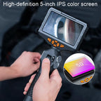 TESLONG TD500 8.5mm Lens HD 5 Inch Large Screen 360 Degree Dual Steering Borescope Industrial Components Overhaul, 8.5mm Single Lens