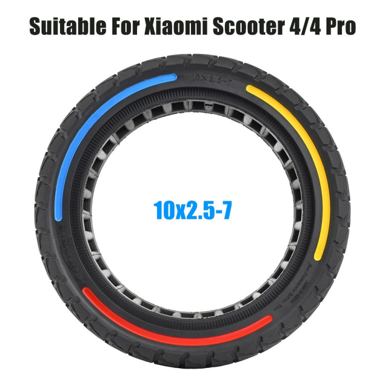 10 x 2.5-7 Inch Colorful Flick Off-Road Honeycomb Tires For Xiaomi Scooter 4 / 4 Pro, 10 x 2.5-7 (Tricolor), 10 x 2.5-7 (Yellow), 10 x 2.5-7 (Red)