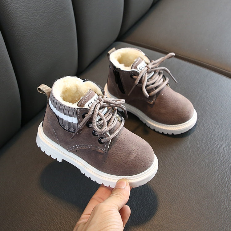 Autumn Winter Children Martin Boots Boys Girls Plush Warm Boots Casual Shoes, 21, 22, 23, 24, 25, 26, 27, 28, 29, 30