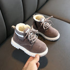 Autumn Winter Children Martin Boots Boys Girls Plush Warm Boots Casual Shoes, 21, 22, 23, 24, 25, 26, 27, 28, 29, 30