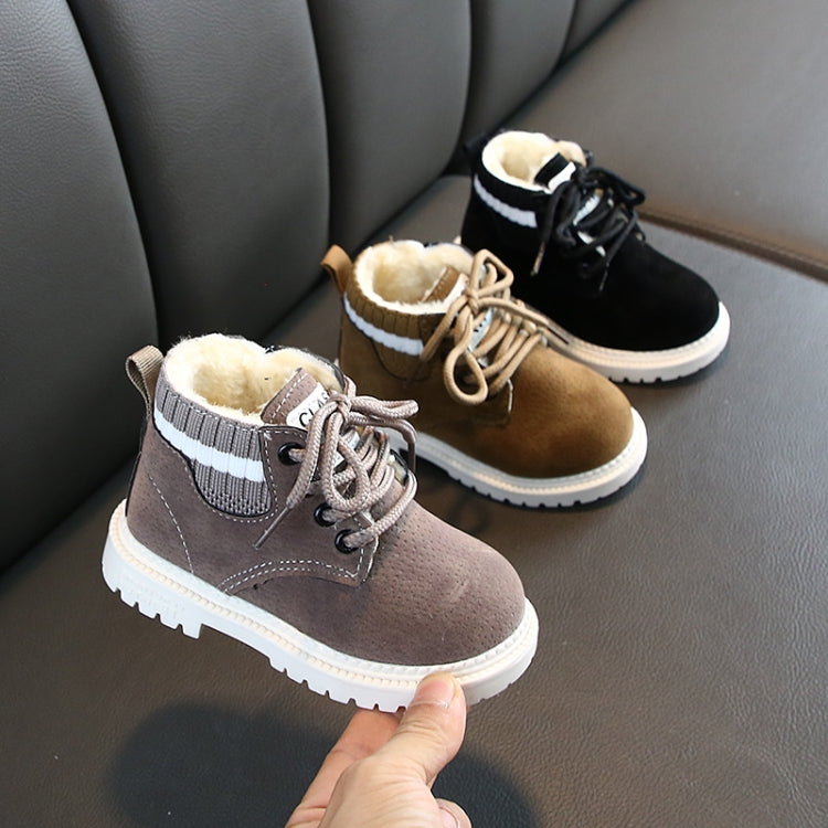 Autumn Winter Children Martin Boots Boys Girls Plush Warm Boots Casual Shoes, 21, 22, 23, 24, 25, 26, 27, 28, 29, 30