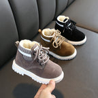 Autumn Winter Children Martin Boots Boys Girls Plush Warm Boots Casual Shoes, 21, 22, 23, 24, 25, 26, 27, 28, 29, 30