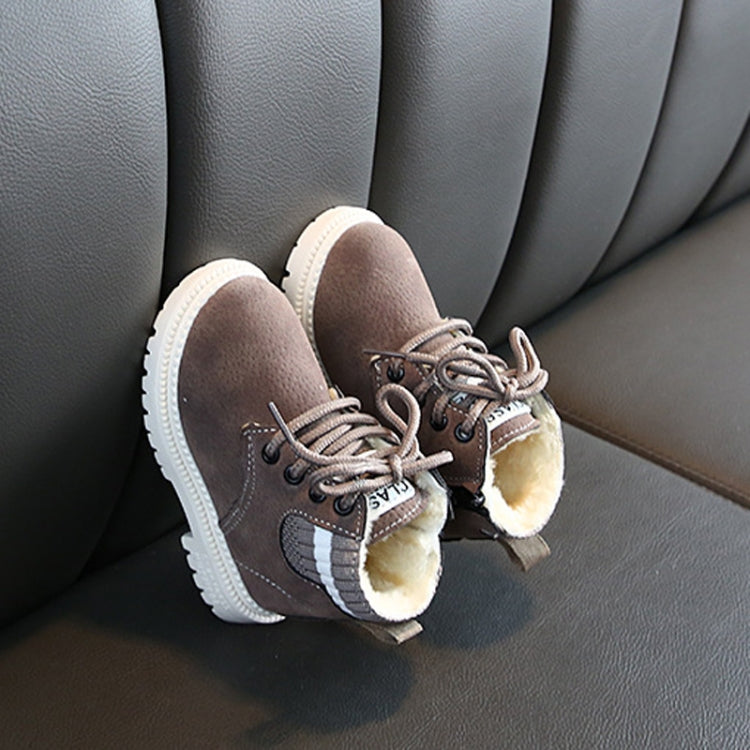 Autumn Winter Children Martin Boots Boys Girls Plush Warm Boots Casual Shoes, 21, 22, 23, 24, 25, 26, 27, 28, 29, 30
