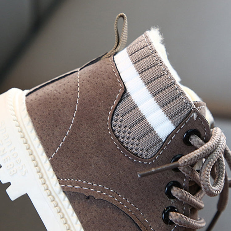 Autumn Winter Children Martin Boots Boys Girls Plush Warm Boots Casual Shoes, 21, 22, 23, 24, 25, 26, 27, 28, 29, 30