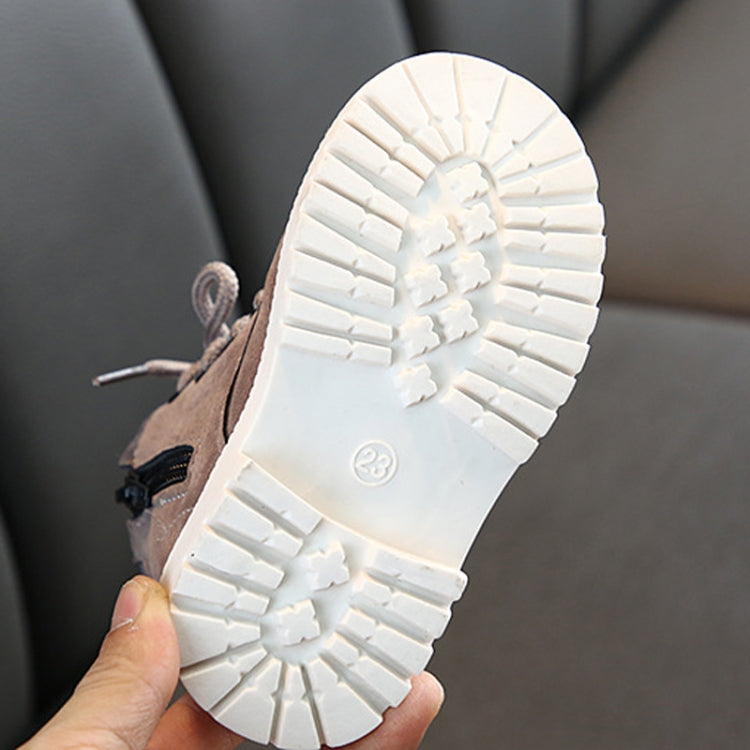Autumn Winter Children Martin Boots Boys Girls Plush Warm Boots Casual Shoes, 21, 22, 23, 24, 25, 26, 27, 28, 29, 30