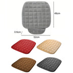 Car Winter Backless Plush Non-slip Non-binding Seat Cushion, Front Row Beige, Front Row Red, Front Row Black, Front Row Coffee