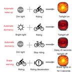 ENLEE EN09 Bicycle Tail Light Bright Warning Light For Night Riding Highway Motorcycle Lights, Ordinary Model, Smart Model