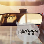 Hello gorgeous Car Stickers Inverted Rear Mirror Glass Sticker, Hello gorgeous