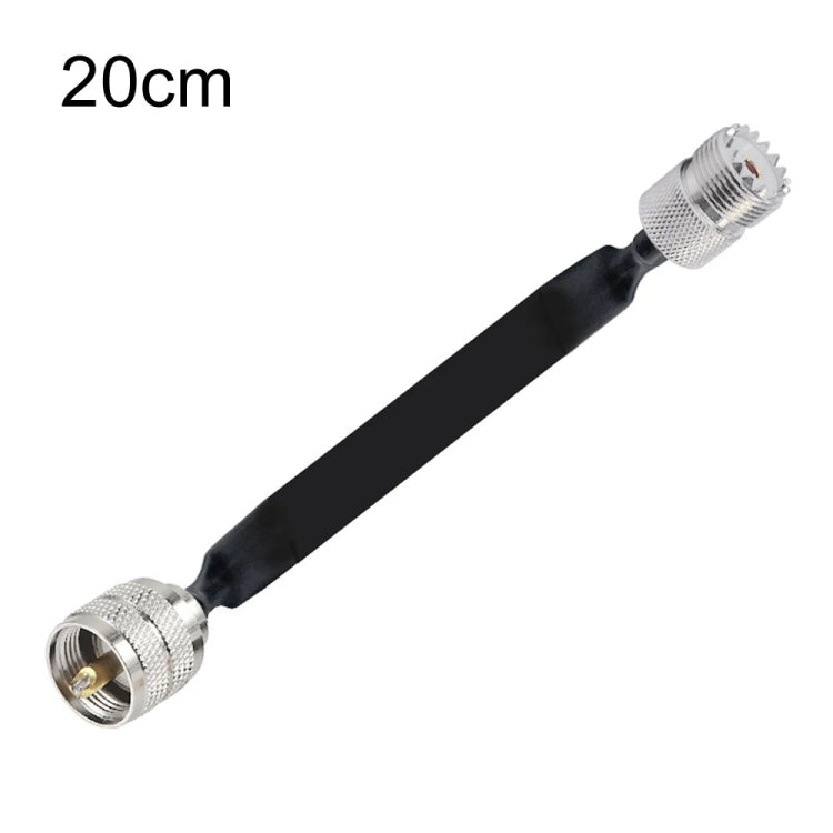 Window/Door Pass Through Flat RF Coaxial Cable UHF 50 Ohm RF Coax Pigtail Extension Cord, 20cm, 30cm, 40cm