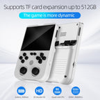 AMPOWN XU10 Handheld Game Console 3.5-Inch IPS Screen Linux System Portable Video Arcade, 64G, 128G, 256G