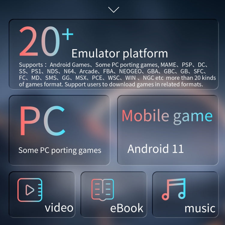 ANBERNIC RG ARC-D Handheld Game Console 4-Inch IPS Screen Linux / Android 11 System Portable Video Arcade, 128G, 256G