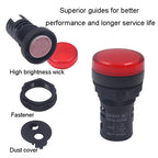 CHINT ND16-22DS LED Signal Light Power AD Indicator Lights, 24V (Red), 24V (Green), 24V (Yellow)
