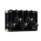 Portable 4-Way Stereo Line Passive Mixer Console, TX400
