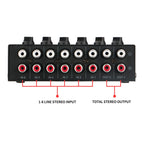 Audio Stereo Hub 6-Channel Passive Mixer Controller, CX600