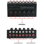 Audio Stereo Hub 6-Channel Passive Mixer Controller, CX600