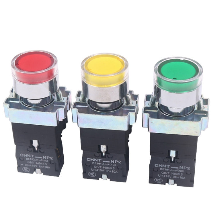Pushbutton Switches With LED Light Silver Alloy Contact Push Button, CHINT NP2-BW3461/24V 1 NO, CHINT NP2-BW3462/24V 1 NC, CHINT NP2-BW3465/24V 1 NO+1 NC, CHINT NP2-BW3463/24V 2 NO, CHINT NP2-BW3461/220V 1 NO, CHINT NP2-BW3462/220V 1 NC                ...
