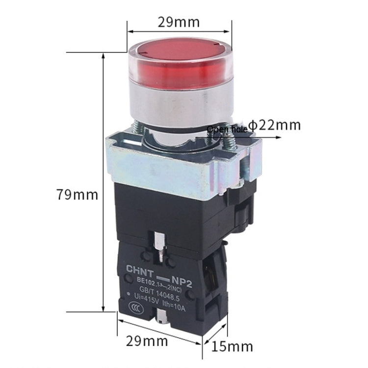 Pushbutton Switches With LED Light Silver Alloy Contact Push Button, CHINT NP2-BW3461/24V 1 NO, CHINT NP2-BW3462/24V 1 NC, CHINT NP2-BW3465/24V 1 NO+1 NC, CHINT NP2-BW3463/24V 2 NO, CHINT NP2-BW3461/220V 1 NO, CHINT NP2-BW3462/220V 1 NC                ...