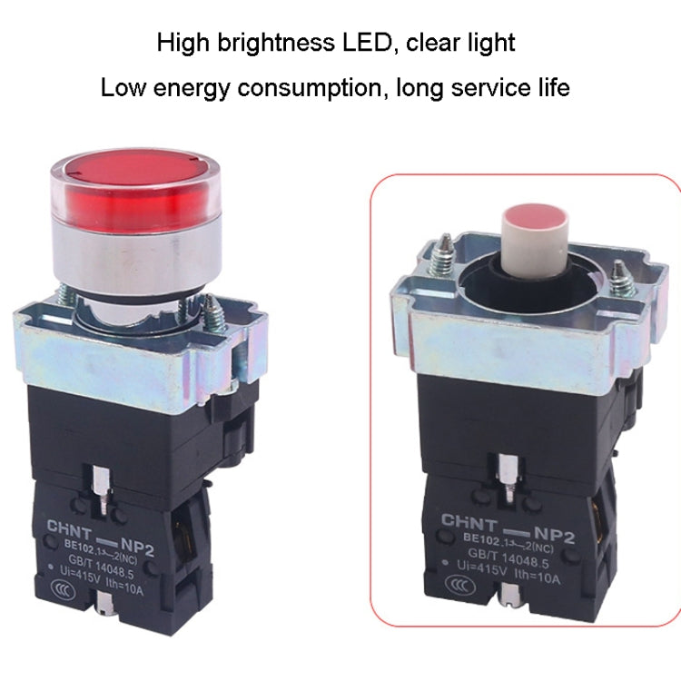 Pushbutton Switches With LED Light Silver Alloy Contact Push Button, CHINT NP2-BW3461/24V 1 NO, CHINT NP2-BW3462/24V 1 NC, CHINT NP2-BW3465/24V 1 NO+1 NC, CHINT NP2-BW3463/24V 2 NO, CHINT NP2-BW3461/220V 1 NO, CHINT NP2-BW3462/220V 1 NC                ...