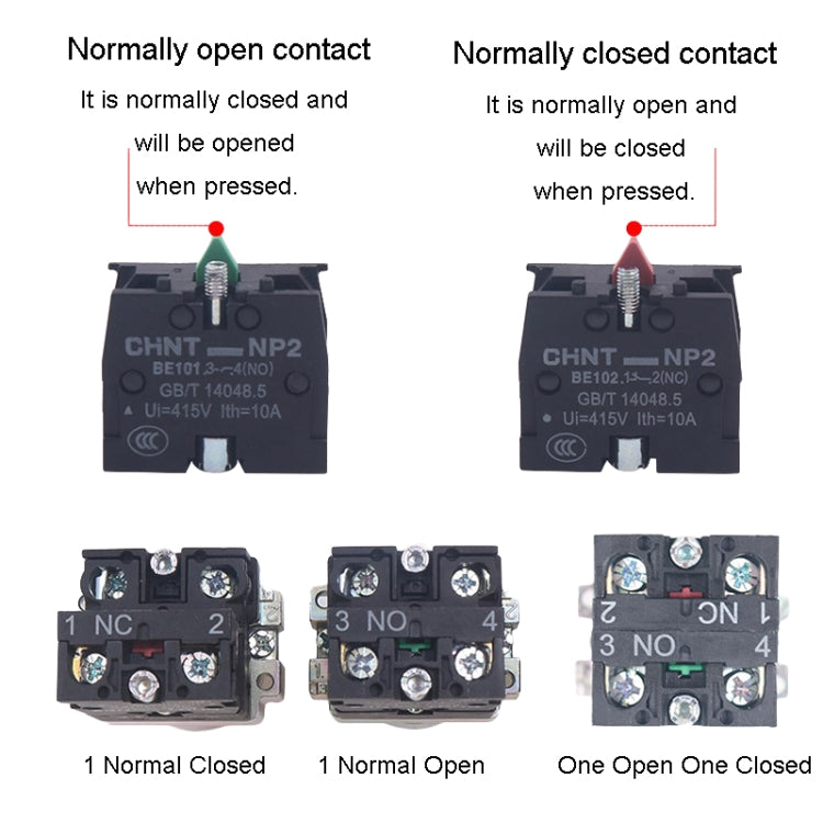 Pushbutton Switches With LED Light Silver Alloy Contact Push Button, CHINT NP2-BW3461/24V 1 NO, CHINT NP2-BW3462/24V 1 NC, CHINT NP2-BW3465/24V 1 NO+1 NC, CHINT NP2-BW3463/24V 2 NO, CHINT NP2-BW3461/220V 1 NO, CHINT NP2-BW3462/220V 1 NC                ...