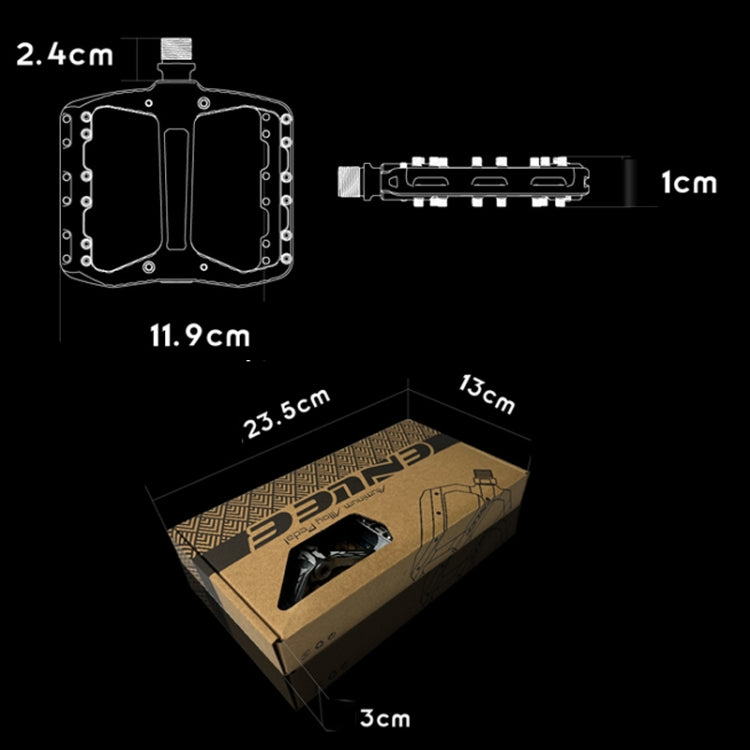 ENLEE R5 1pair Mountain Bike Pedals Bicycle Cycling Wider Non-Slip Footrest Bearing