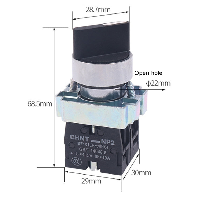 Power Transfer Switch Short Handle Master Knob 22mm, CHINT NP2-BD21 2 Gear Self-locking 1NO, CHINT NP2-BD25 2 Gear Self-locking 1NO+1NC, CHINT NP2-BD23 2 Gear Self-locking 2NO, CHINT NP2-BD33 3 Gear Self-locking 2NO                                     ...