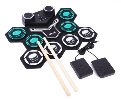G6008 Desktop Drums With Sound Lithium Portable Drum Set Bluetooth Kids Practice Drum