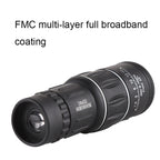 16x52 High Definition Outdoor Bird Viewing Monocular Telescope, 16x52 Prism, 16x52 Green Film, 16x52 without Bag, 16x52 with Clip+Tripod