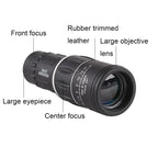 16x52 High Definition Outdoor Bird Viewing Monocular Telescope, 16x52 Prism, 16x52 Green Film, 16x52 without Bag, 16x52 with Clip+Tripod