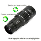 16x52 High Definition Outdoor Bird Viewing Monocular Telescope, 16x52 Prism, 16x52 Green Film, 16x52 without Bag, 16x52 with Clip+Tripod