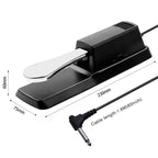 PL-02 6.35mm Connector Piano Sustain Pedal MIDI Synthesizer Pedal Musical Instrument Accessories, Cable Length: 1.6m