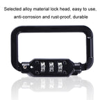 Universal Safety Code Wire Rope Helmet Lock for Motorcycles Bicycles, Black, Black+Storage Bag