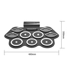 W562 Thickened 7 Drum Set Silicone Hand Rolled Drums Jazz Drums Percussion Instruments Electronic Drums, W562