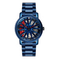 SANDA P1057 Men Skeleton Quartz Steel Strap Personalized Watch