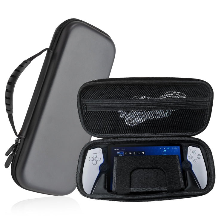 For PIayStation Portal Game Console EVA Leather Grain Handbag Clutch Protective Bag, Leather Grain