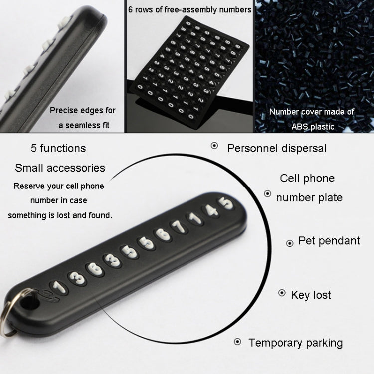 Car Key Anti Lost Woven Lanyard Pendant Keychain Cell Phone Number Plate